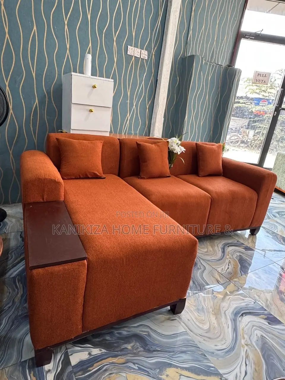 Simple L Shaped Sofa Ya Watu Wanne