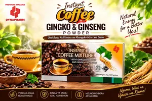 Instant Coffee Mixture With Ginkgo and Ginseng Powder