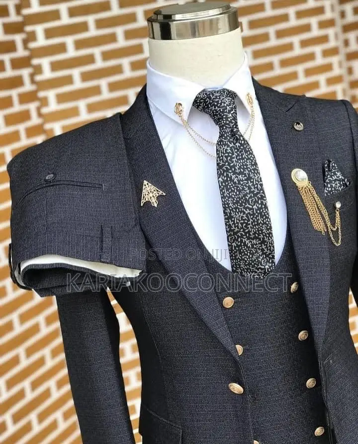 Men's Slim-Fit 3-Piece Wedding Office Suit