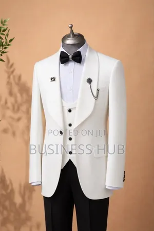 Suit Za Kiume White Party Suit McHanga Nyiko