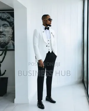 Suit Za Kiume White Party Suit McHanga Nyiko