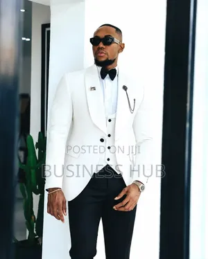 Suit Za Kiume White Party Suit McHanga Nyiko