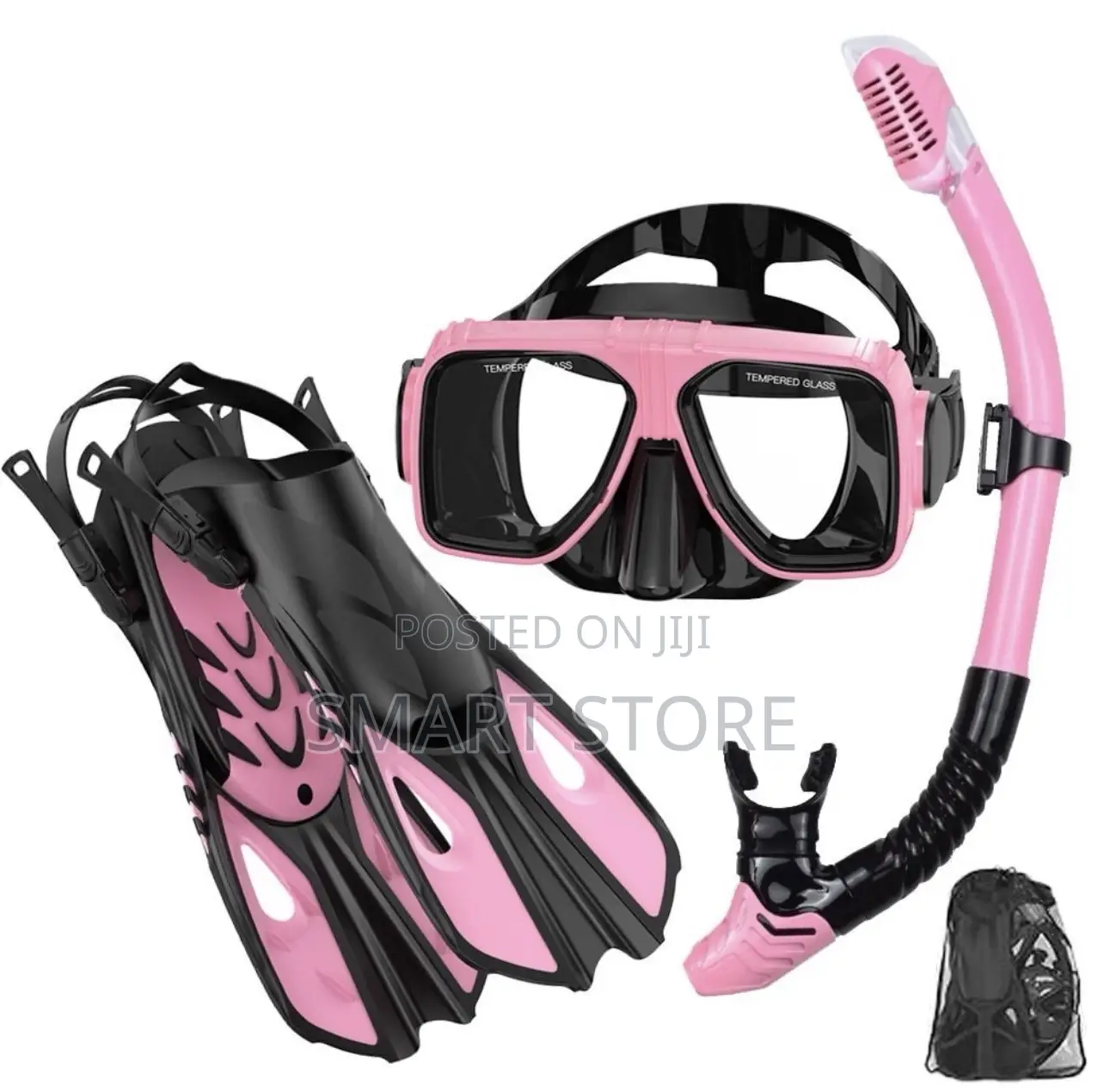 Adult Snorkeling Gear Set (Mask, Fins Snorkel) - Size S-Xl