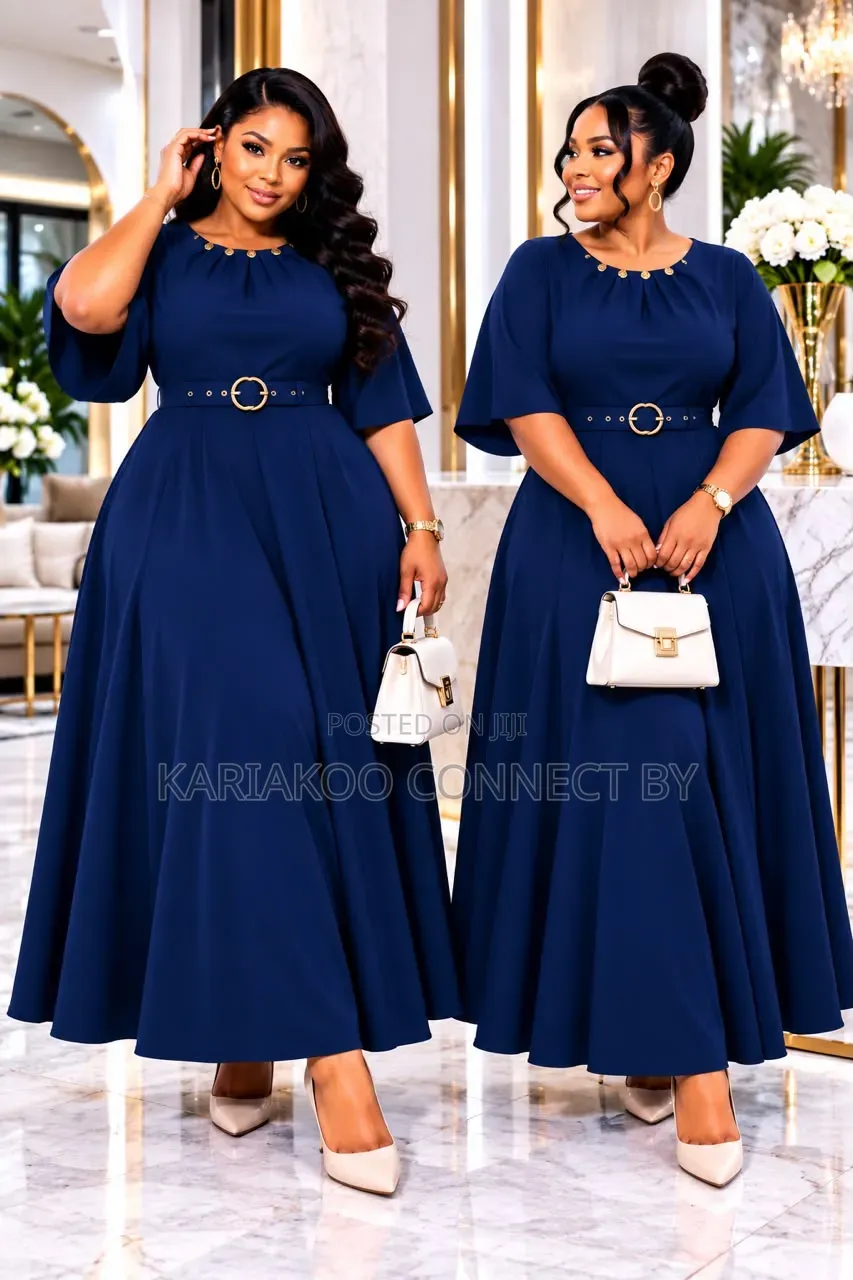 Elegant Belted Pleated Maxi Dress