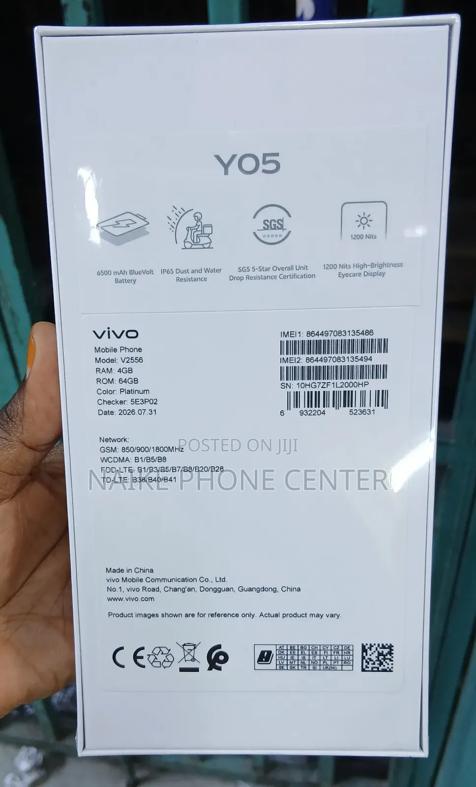 New Vivo Y05 64 GB Gray