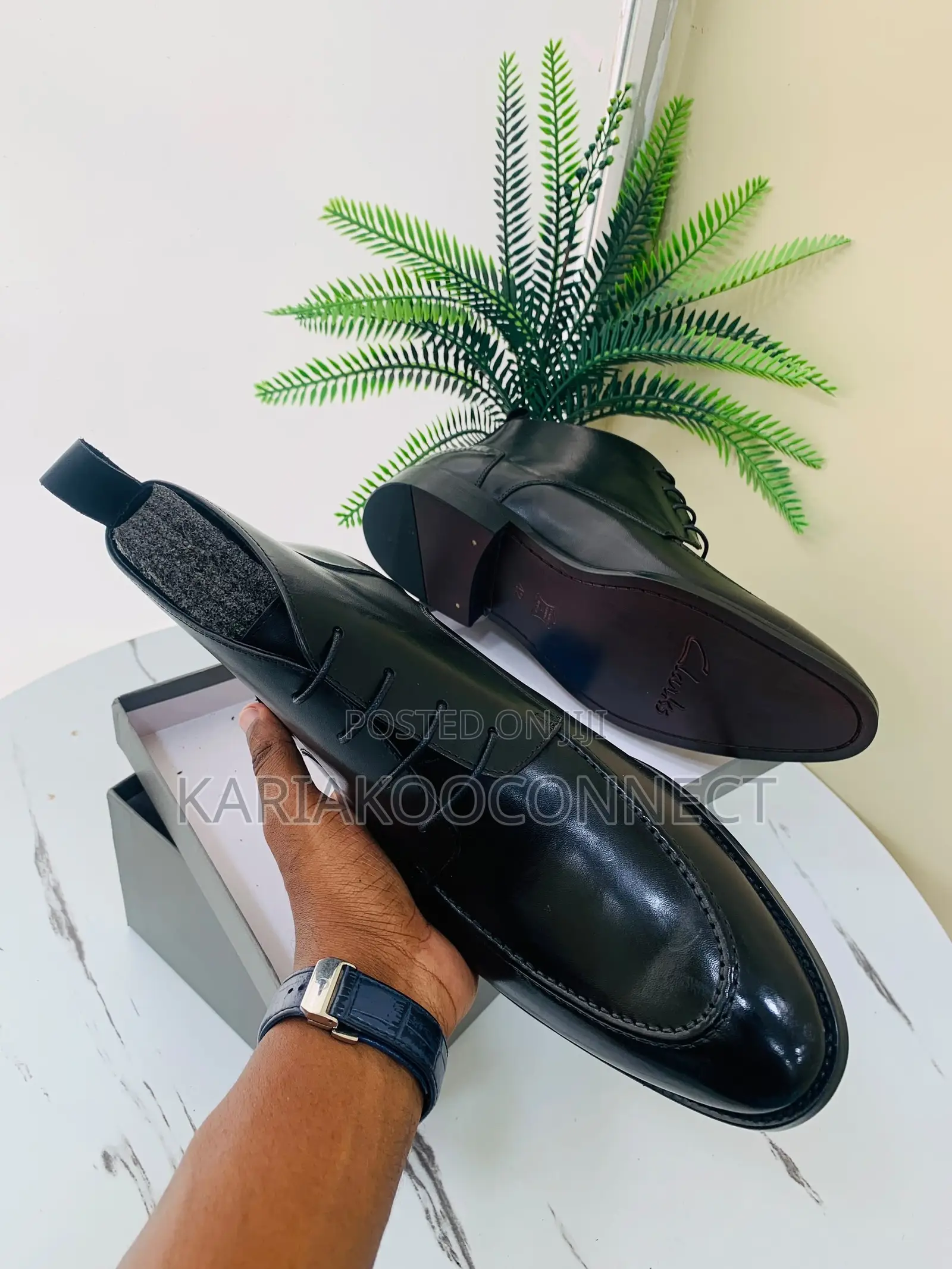 Men's Leather Lace-Up Ankle Boots