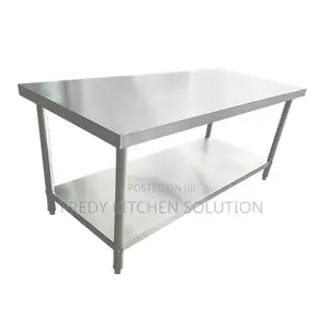 2-Layer Stainless Steel Work Table – SS201 – 1500x600x800mm –