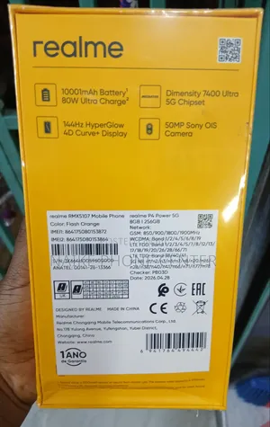 New Realme P4 Power 256 GB Orange