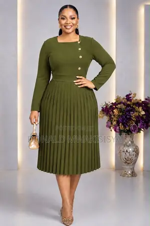 Turkey Office Pleated Dress - Rich Aunty Edition 2026