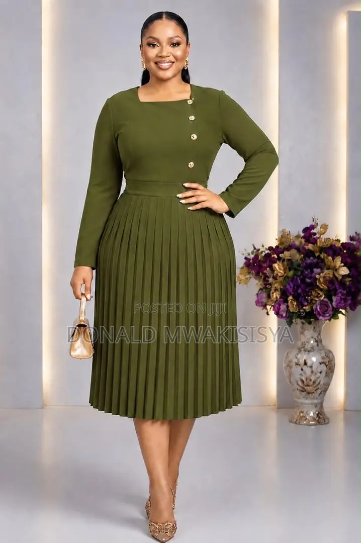 Turkey Office Pleated Dress - Rich Aunty Edition 2026