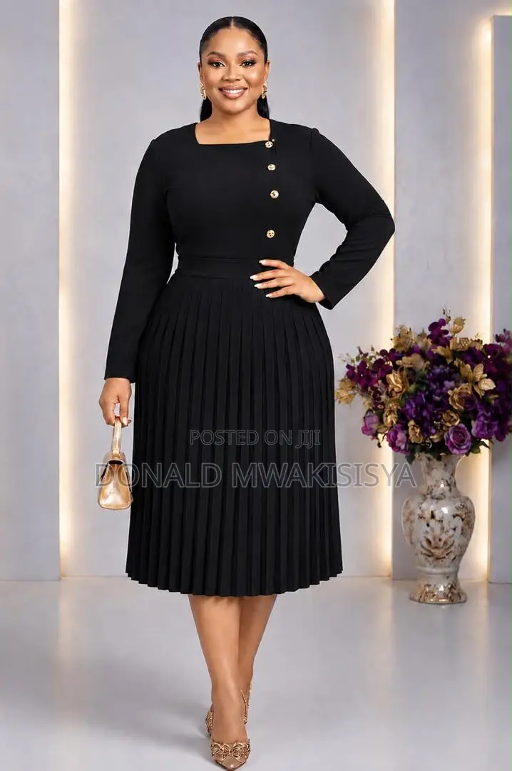 Turkey Office Pleated Dress - Rich Aunty Edition 2026
