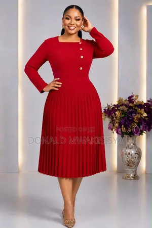 Turkey Office Pleated Dress - Rich Aunty Edition 2026