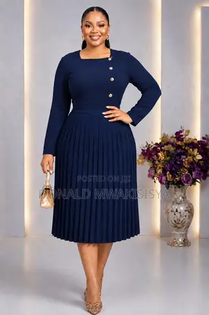 Turkey Office Pleated Dress - Rich Aunty Edition 2026