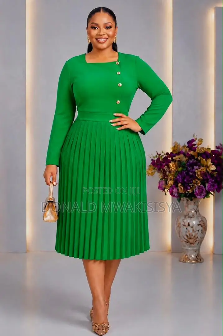 Turkey Office Pleated Dress - Rich Aunty Edition 2026