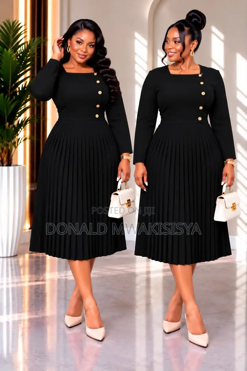 Turkey Office Pleated Dress - Rich Aunty Edition 2026