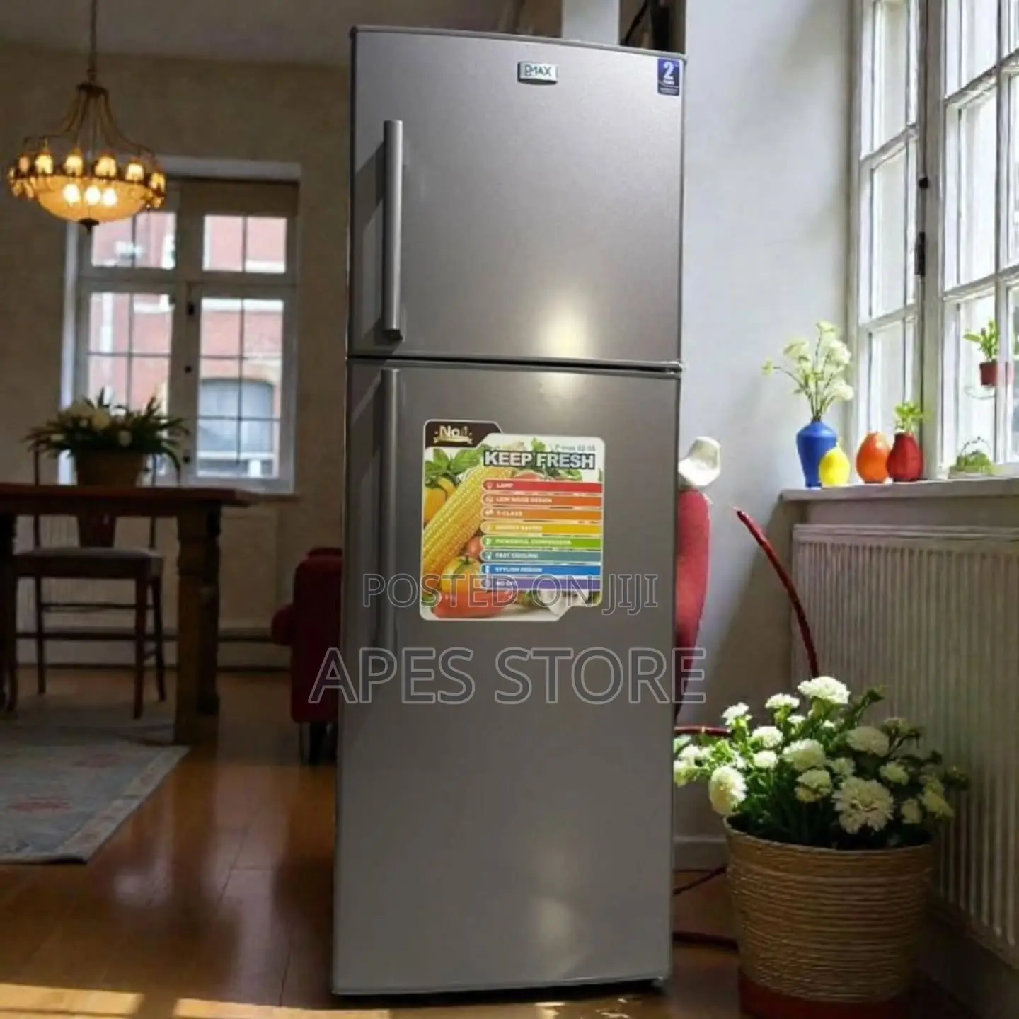 Pmax Double Door Fridge 255 Liters