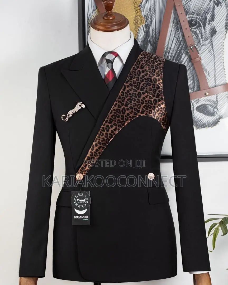 Men's Leopard Panel 2-Piece Suit