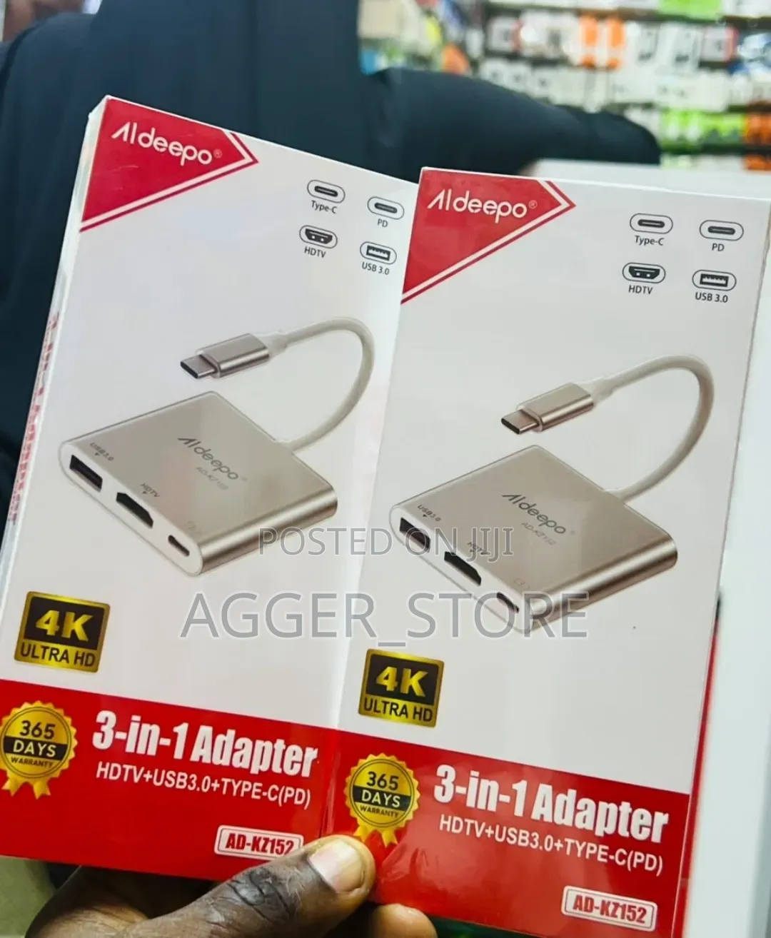 Aldeepo AD-KZ152 3-in-1 Type-C Hub Adapter