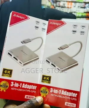 Aldeepo AD-KZ152 3-in-1 Type-C Hub Adapter
