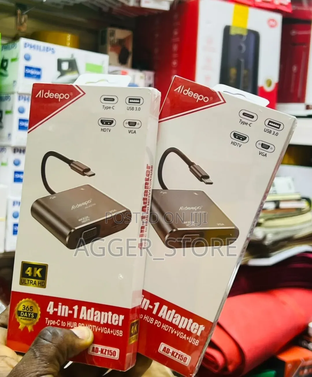Aldeepo AD-KZ150 4-in-1 Type-C Hub Adapter