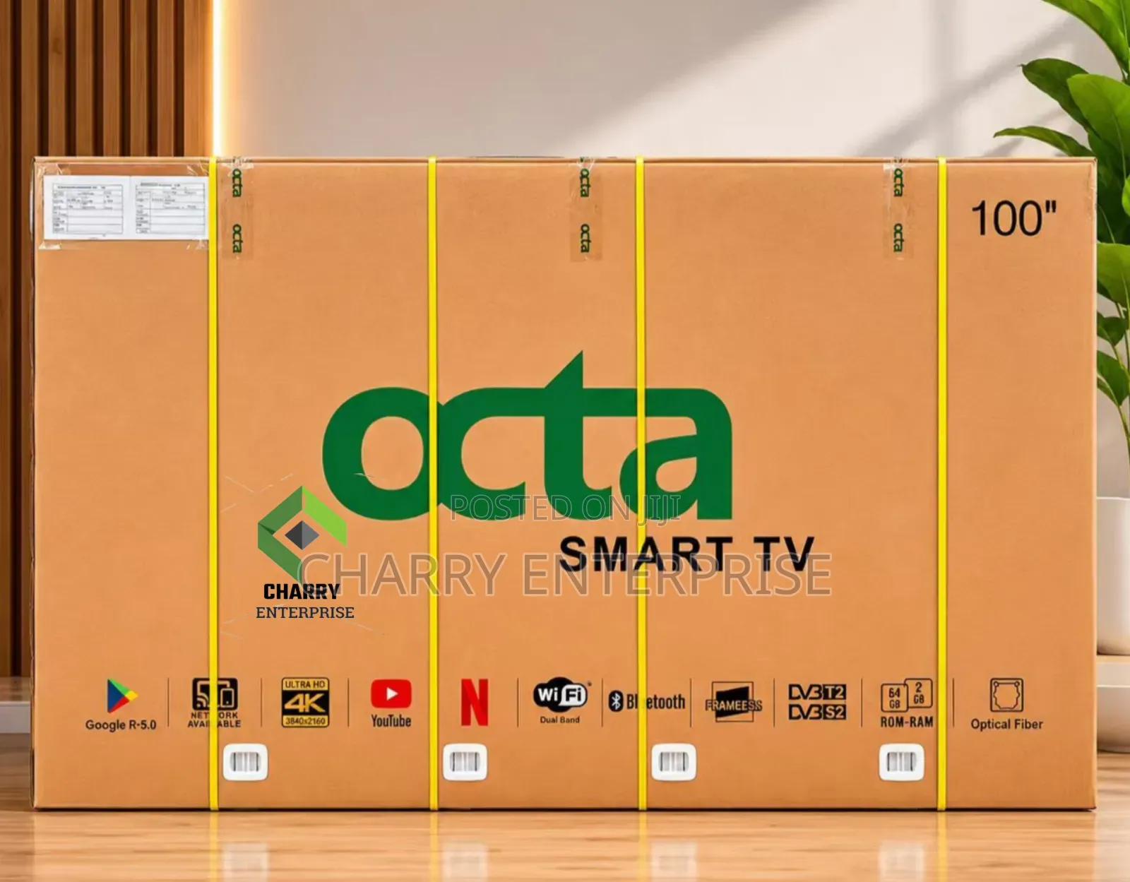 OCTA Frameless SMART 4K UHD TV 100 Inch With Bluetooth