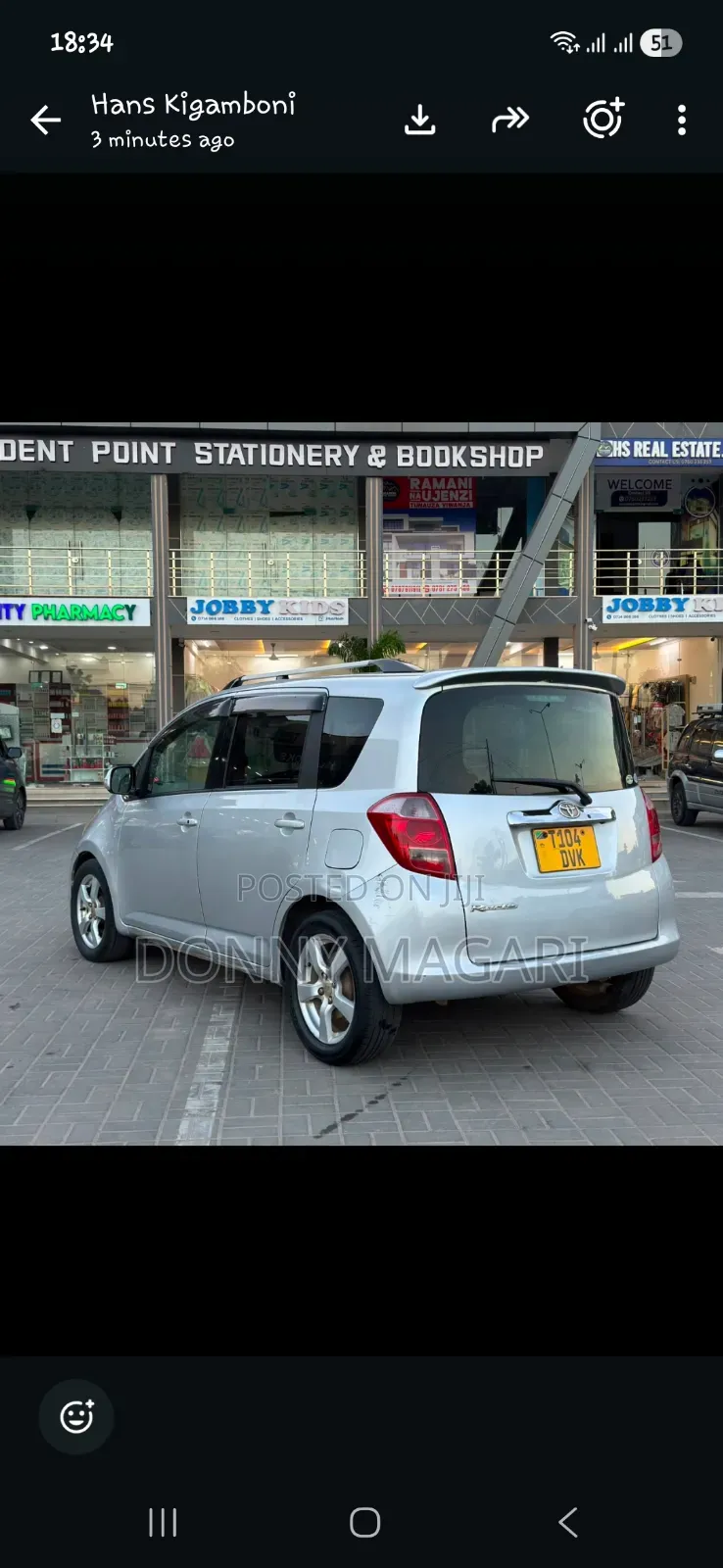 Toyota Ractis 2009 Silver