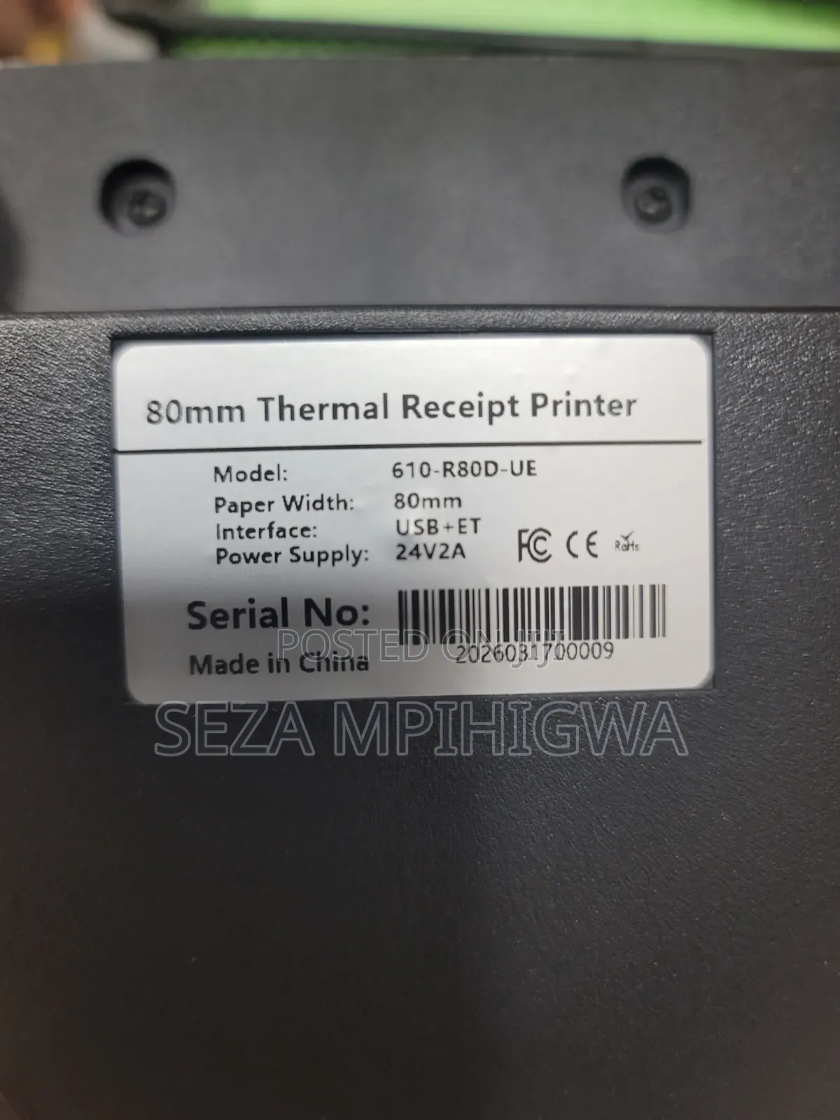 Thermal Receipt Printer Mpya (Printer Ya Risiti Ya POS) ​