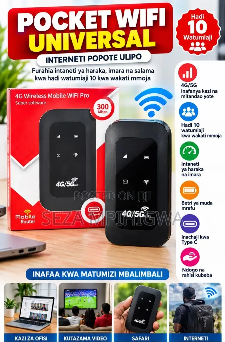 Portable 4g/5g Wireless Mobile WiFi Router