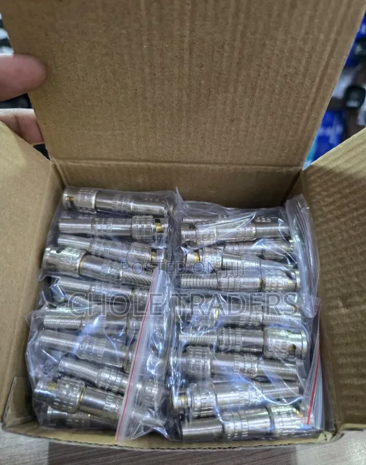 100pcs Solderless BNC Male Connectors for CCTV Camera Installations