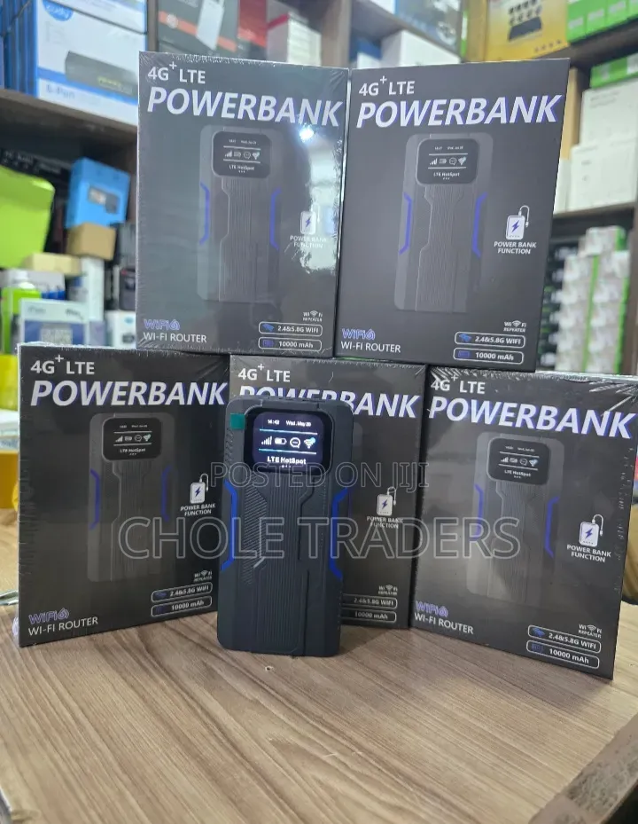 4G LTE WiFi Router 10000mAh Power Bank Device (MIFI With Power Bank)