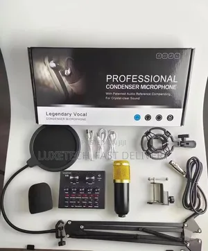 Condenser Microphone With Sound Card – Complete Podcast Recording Set