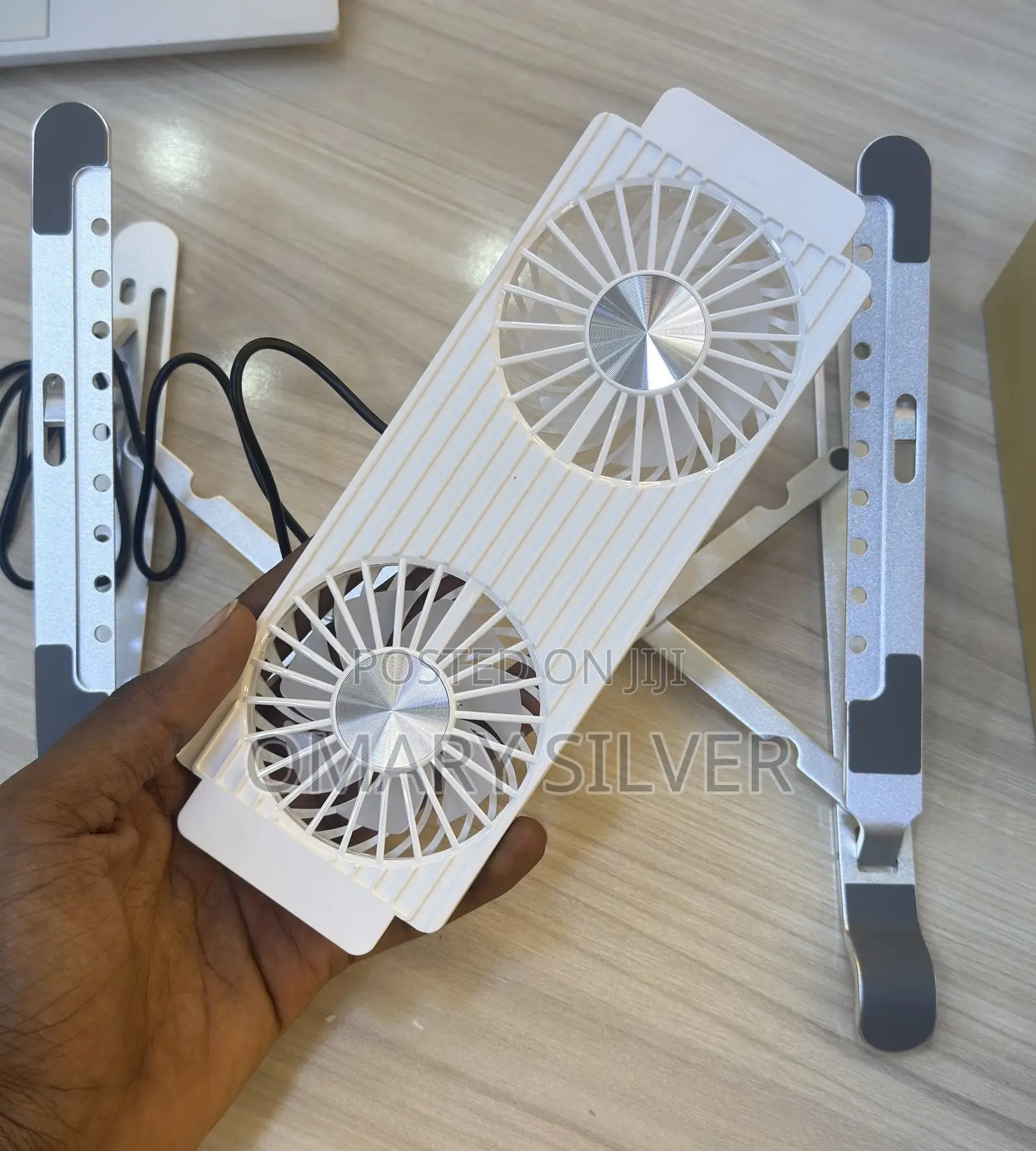 2-Fan Adjustable Laptop Cooling Stand