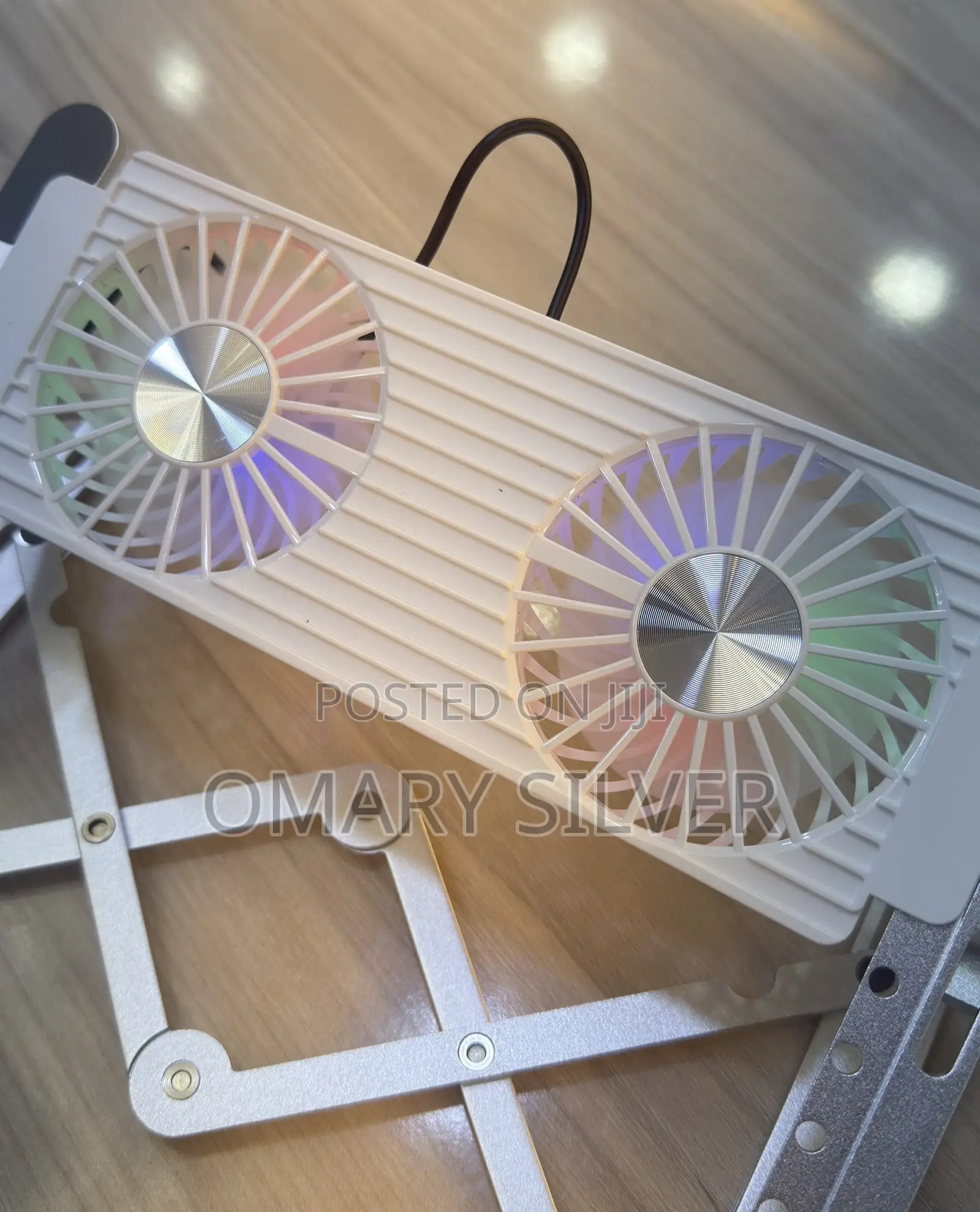 2-Fan Adjustable Laptop Cooling Stand