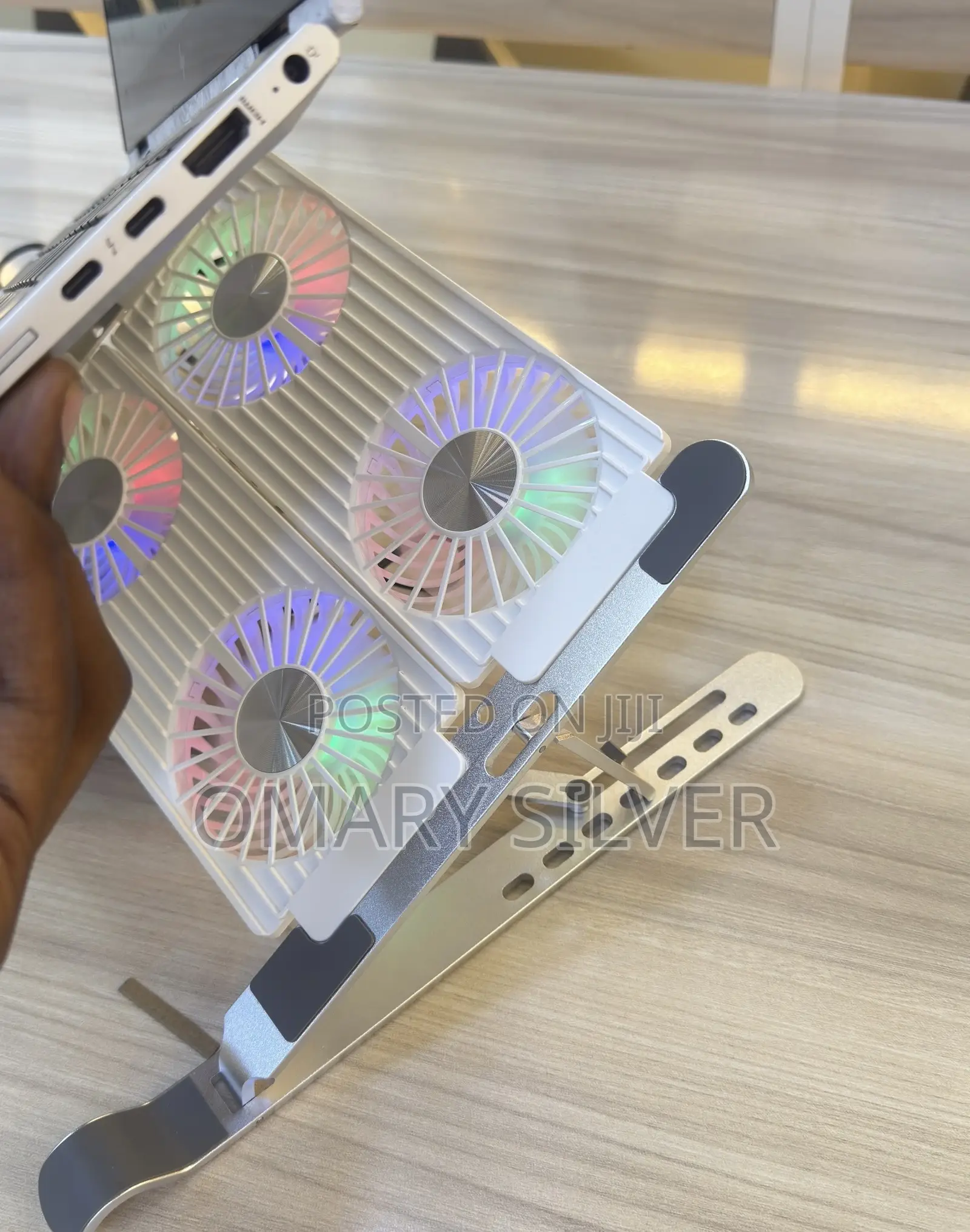 4-Fan Adjustable Laptop Cooling Stand