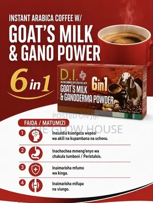 Instant Arabica Coffee Mixture With Goat’s Milk and Ganoderma