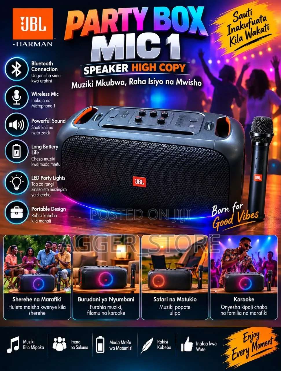 JBL Partybox Mic 1 Speaker (High Copy)