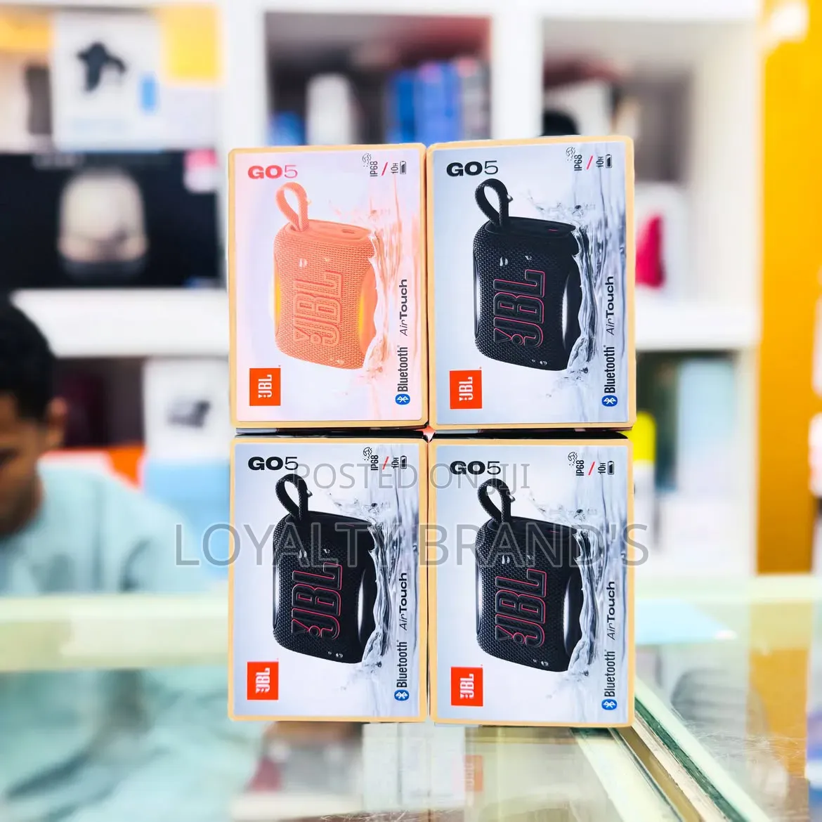 JBL GO5 Bluetooth Speaker, Air Touch, Water Proof, 10Hour.