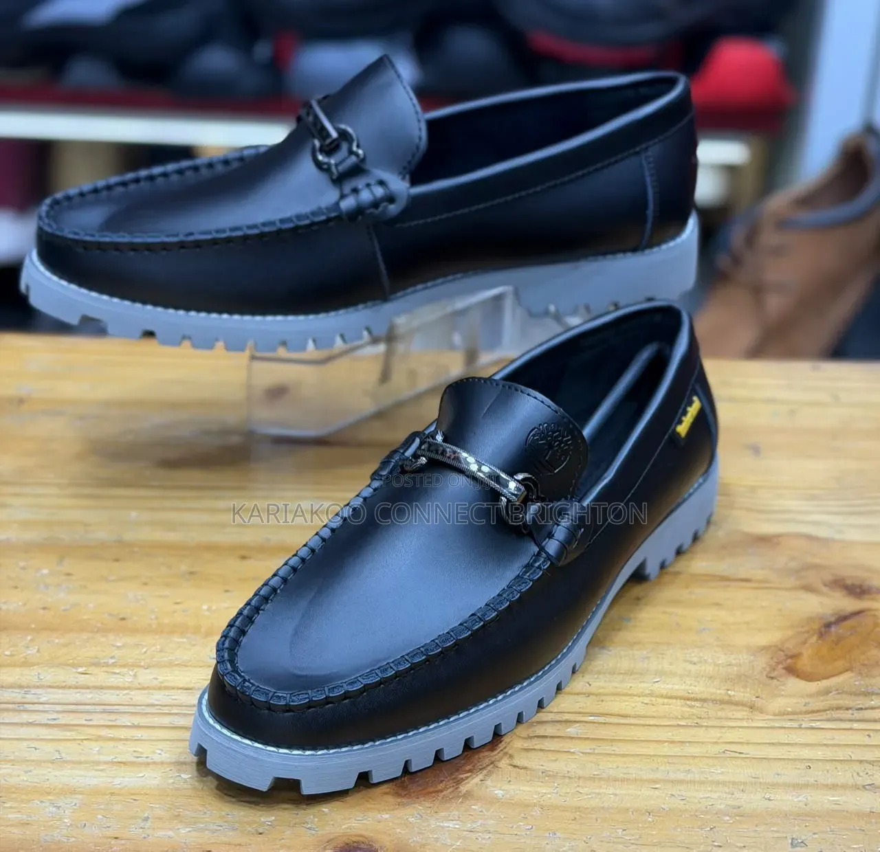 Black Croc-Embossed Casual Loafers