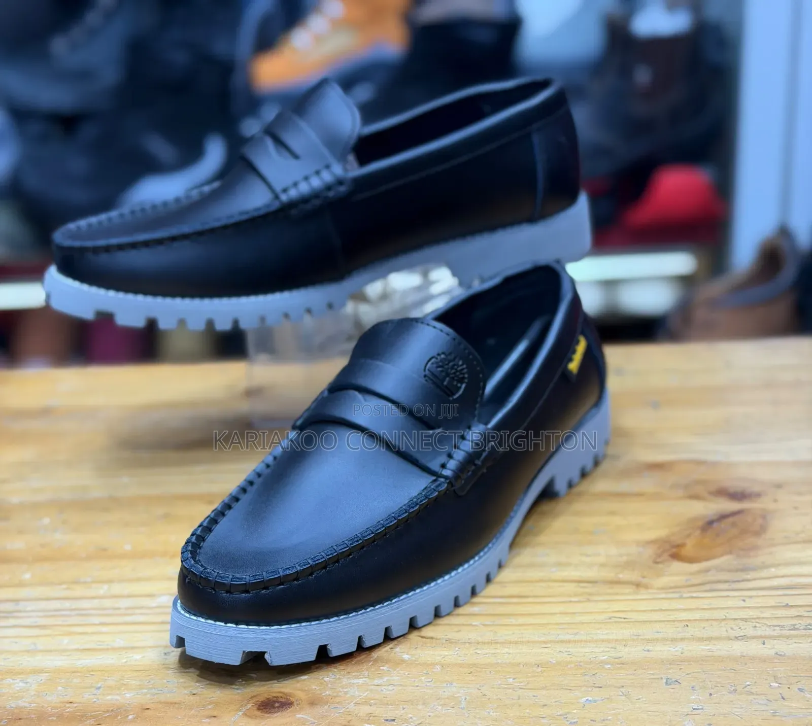 Black Croc-Embossed Casual Loafers