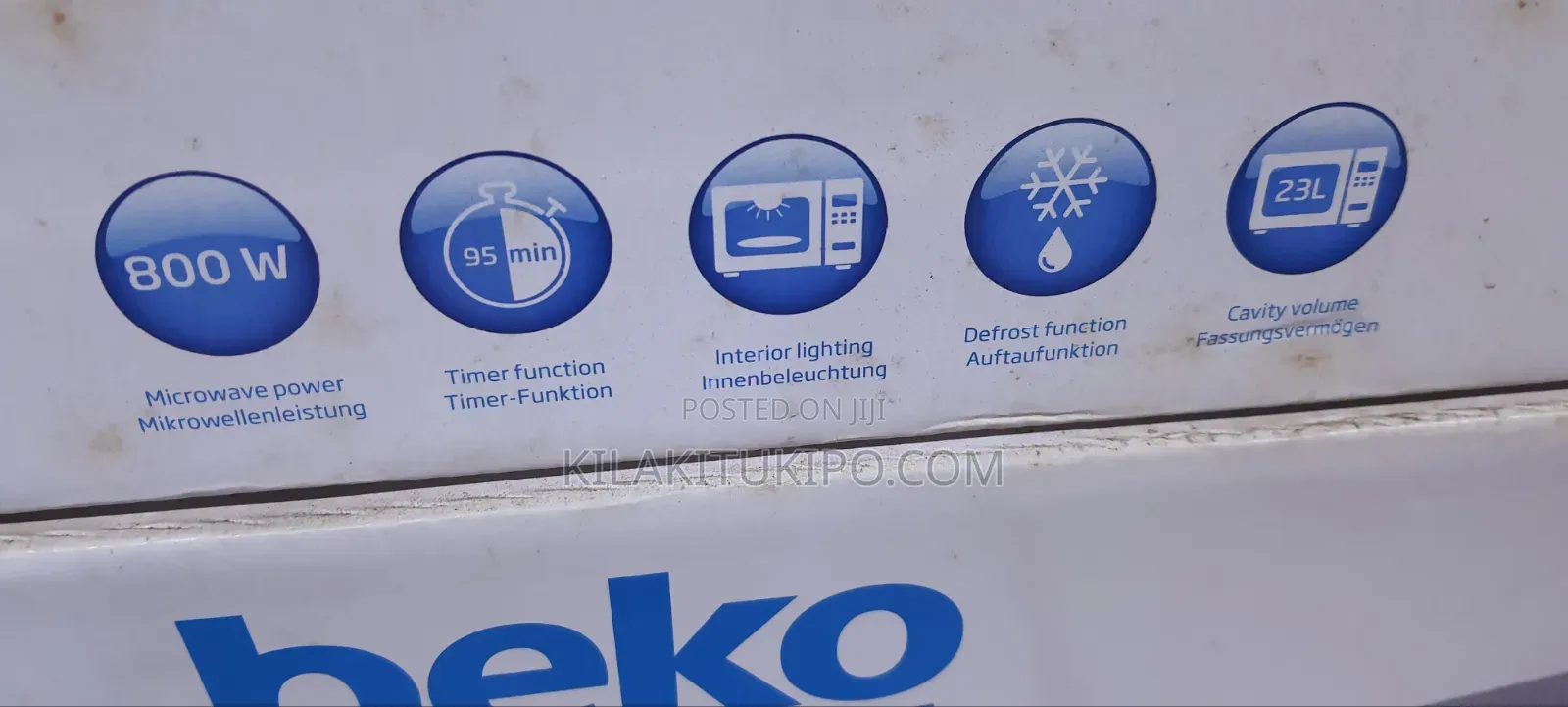 The Beko MOF23110X Is an 800W, 23-Litre Compact Solo Microwave