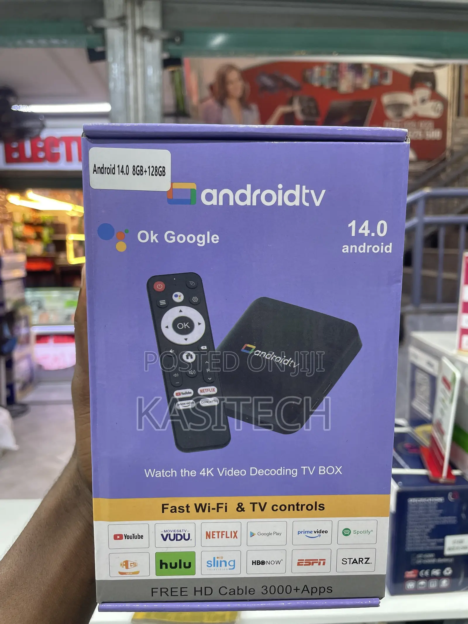 ANDROID 14 TV BOX 128gb 8gb