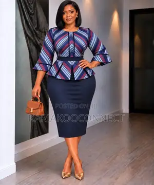 Chic Peplum Two-Piece Dress Set