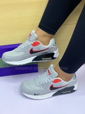 Grey Red Accent Nike Air Max Sneakers