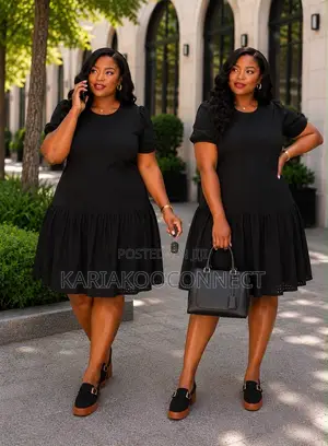 Cute Drop-Waist Eyelet Midi Dress