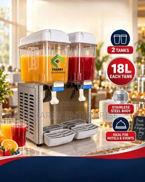 Commercial Durable PMC Juice Dispenser 8L Each 2 Chamber