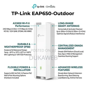 TP-Link Eap650-Outdoor – Ax3000 Wi-Fi 6 Outdoor Ap