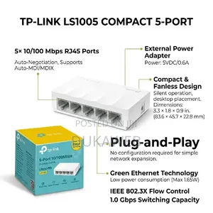 TP-Link Ls1005 Compact 5-Port Switch