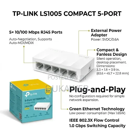 TP-Link Ls1005 Compact 5-Port Switch
