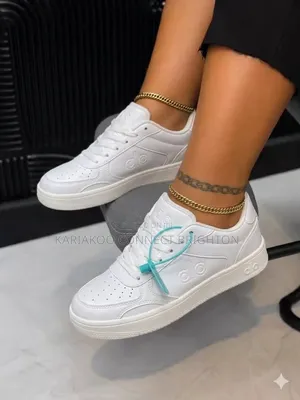 White Silver Accent Casual Sneakers