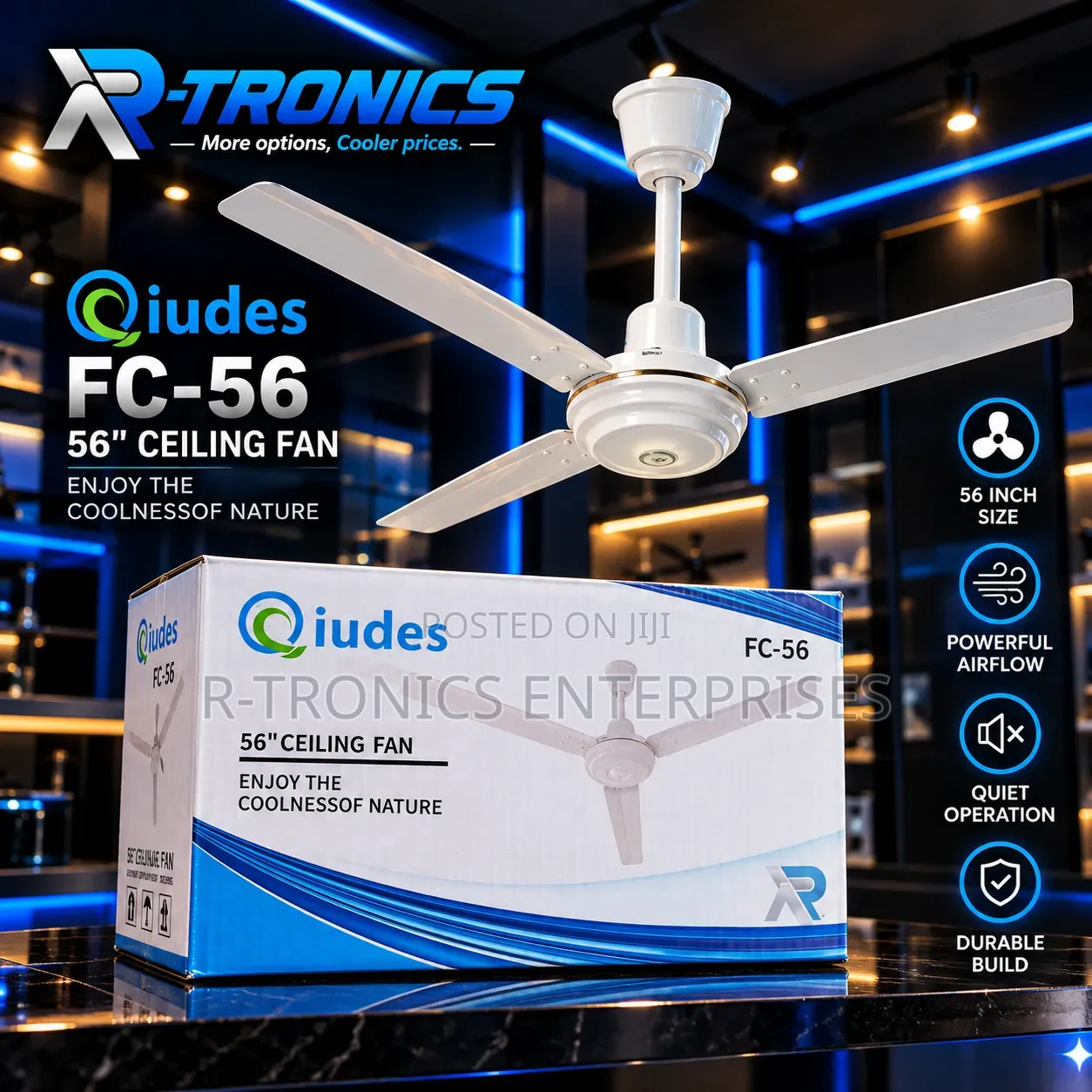 Qiudes FC-56 56-Inch Ceiling Fan.